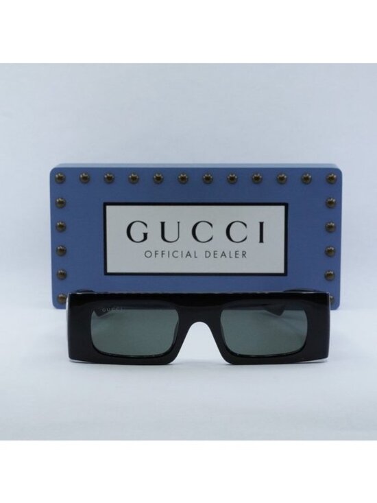 Gucci GG1646S 001 Rectangle Sunglasses - Black/Grey main image 7